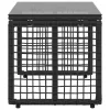  Kültéri Asztal Fekete 80 x 40 x 40 cm PE Rattan és Üveg