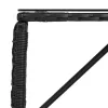 Kültéri Asztal Fekete 80 x 40 x 40 cm PE Rattan és Üveg