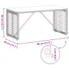  Kültéri Asztal Fekete 80 x 40 x 40 cm PE Rattan és Üveg