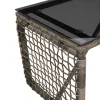  Kültéri Asztal Szürke és fekete 80 x 40 x 40 cm
