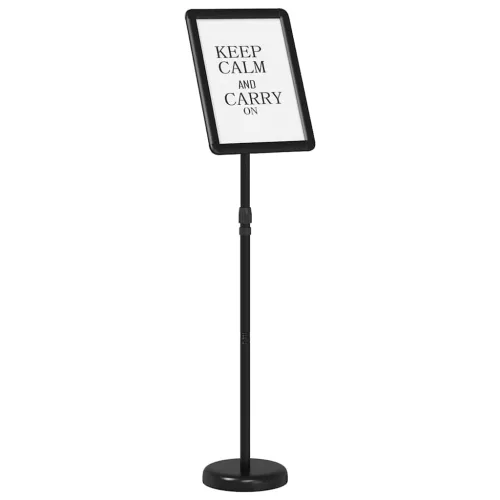  Kiállító Állvány Fekete 25 x 25 x 125 cm Alumínium