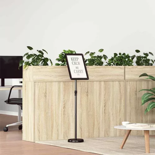  Kiállító Állvány Fekete 25 x 25 x 125 cm Alumínium