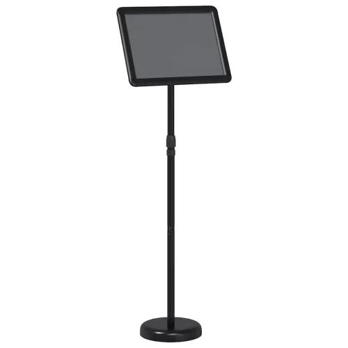  Kiállító Állvány Fekete 25 x 25 x 125 cm Alumínium