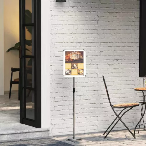  Kiállító Állvány Ezüst 25 x 25 x 125 cm Alumínium