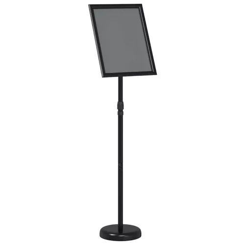  Kiállító Állvány Fekete 25 x 25 x 125 cm Alumínium