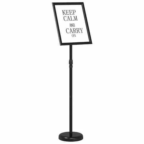  Kiállító Állvány Fekete 25 x 25 x 125 cm Alumínium