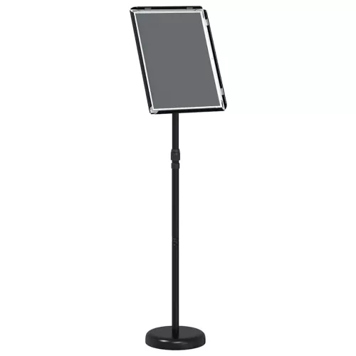  Kiállító Állvány Fekete 25 x 25 x 125 cm Alumínium