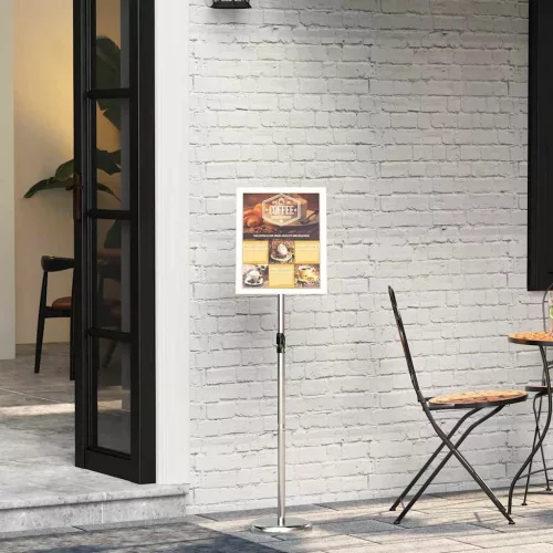  Kiállító Állvány Ezüst 25 x 25 x 125 cm Alumínium