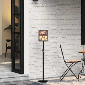  Kiállító Állvány Fekete 25 x 25 x 125 cm Alumínium