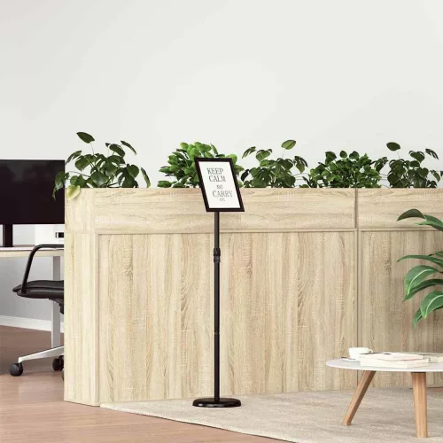  Kiállító Állvány Fekete 25 x 25 x 125 cm Alumínium