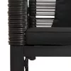  Kerti pad párnával Fekete 117 x 54 x 74.5 cm polirattan