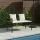  Kerti pad Fekete és krémfehér 117 x 54 x 74.5 cm polirattan