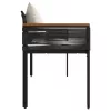  Kerti pad Fekete és krémfehér 117 x 54 x 74.5 cm polirattan