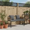 Kerti pad Szürke és sötétszürke 117 x 54 x 74.5 cm polirattan