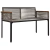  Kerti pad Szürke és sötétszürke 117 x 54 x 74.5 cm polirattan