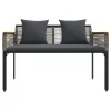  Kerti pad Szürke és sötétszürke 117 x 54 x 74.5 cm polirattan