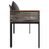  Kerti pad Szürke és sötétszürke 117 x 54 x 74.5 cm polirattan