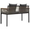  Kerti pad Szürke és sötétszürke 117 x 54 x 74.5 cm polirattan