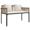  Kerti pad Beige és Krémszínű 117 x 54 x 74.5 cm polirattan