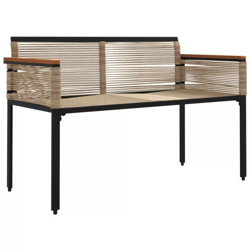  Kerti pad Beige és Krémszínű 117 x 54 x 74.5 cm polirattan