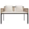  Kerti pad Beige és Krémszínű 117 x 54 x 74.5 cm polirattan