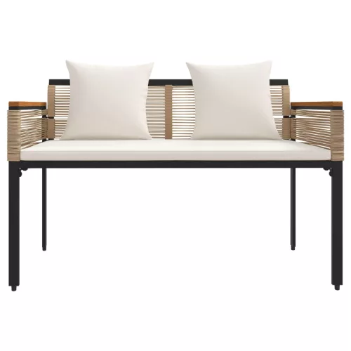  Kerti pad Beige és Krémszínű 117 x 54 x 74.5 cm polirattan