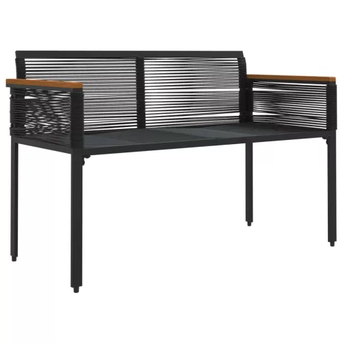  Kerti pad Fekete és Türkiz 117 x 54 x 74.5 cm polirattan