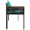  Kerti pad Fekete és Türkiz 117 x 54 x 74.5 cm polirattan
