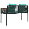  Kerti pad Fekete és Türkiz 117 x 54 x 74.5 cm polirattan