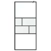  Walk-in zuhanyfal Fekete 80 x 195 x 0.5 cm Üveg és Alumínium