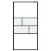  Walk-in zuhanyfal Fekete 80 x 195 x 0.5 cm Üveg és Alumínium