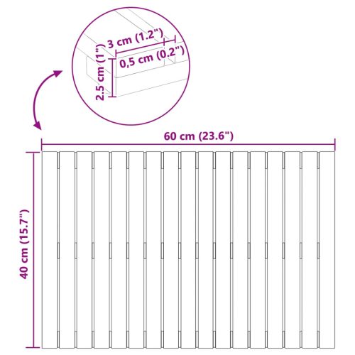  Fürdőszoba szőnyeg Egyszínű Barna 60 x 40 cm faszínű