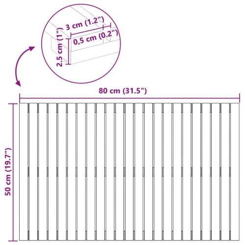  Fürdőszoba szőnyeg Egyszínű Barna 80 x 50 cm faszínű