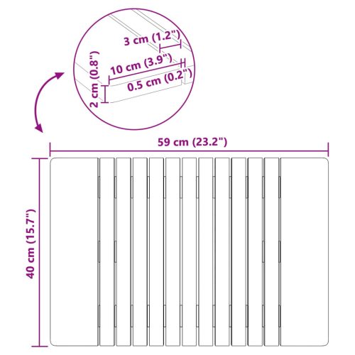  Fürdőszoba szőnyeg Egyszínű Barna 59 x 40 cm faszínű