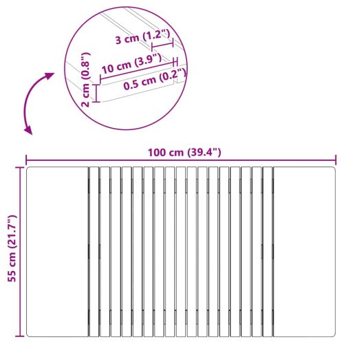  Fürdőszoba szőnyeg Egyszínű Barna 100 x 55 cm faszínű