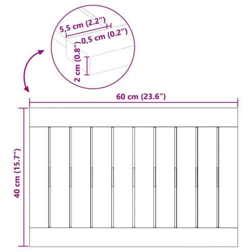  Fürdőszoba szőnyeg Egyszínű Barna 60 x 40 cm faszínű