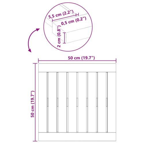  Fürdőszoba szőnyeg Egyszínű Barna 50 x 50 cm faszínű