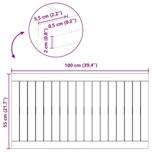  Fürdőszoba szőnyeg Egyszínű Barna 100 x 55 cm faszínű