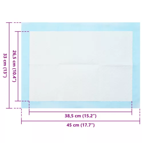  Háziállat Képző Párna 50 pcs Kék és Fehér 45 x 33 cm