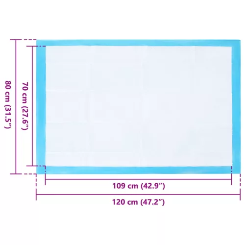  Háziállat Képző Párna 300 pcs Kék és Fehér 120 x 80 cm