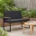  Kerti pad párnával Fekete 107 x 61 x 80 cm polirattan