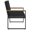  Kerti pad párnával Fekete 107 x 61 x 80 cm polirattan