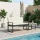  Kerti pad Fekete és krémfehér 107 x 61 x 80 cm polirattan