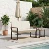  Kerti pad Beige és Krémszínű 107 x 61 x 80 cm polirattan