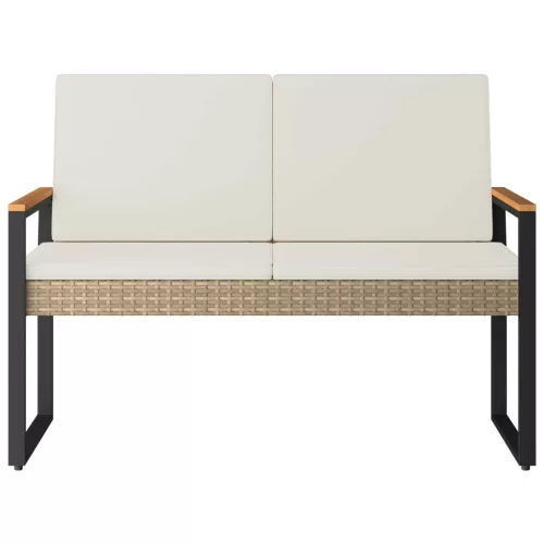  Kerti pad Beige és Krémszínű 107 x 61 x 80 cm polirattan