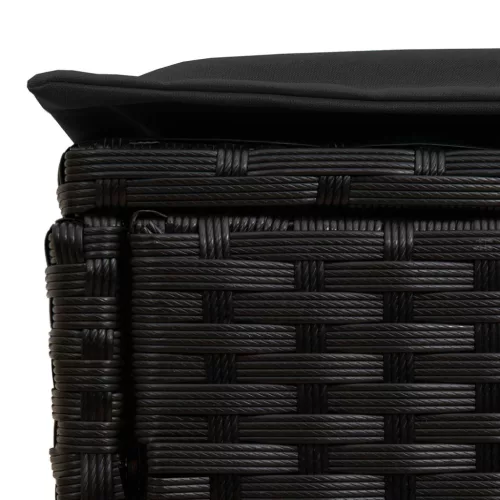  Kerti lábtartó 2 Darab Fekete 38 x 38 x 45 cm PE Rattan