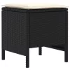  Kerti lábtartó 2 Darab Fekete és Krém 38 x 38 x 45 cm PE Rattan