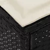  Kerti lábtartó 2 Darab Fekete és Krém 38 x 38 x 45 cm PE Rattan