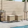  Kerti lábtartó 2 Darab Beige és krém 38 x 38 x 45 cm PE Rattan