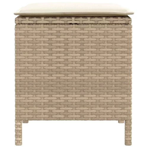  Kerti lábtartó 2 Darab Beige és krém 38 x 38 x 45 cm PE Rattan
